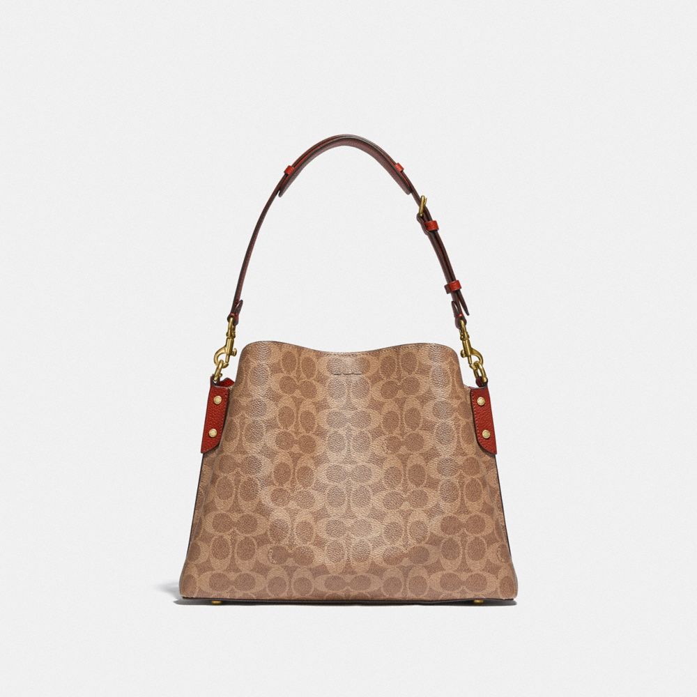  Coach Coated Canvas Signature Willow Bucket 24, B4/Tan Rust,  One Size : Clothing, Shoes & Jewelry