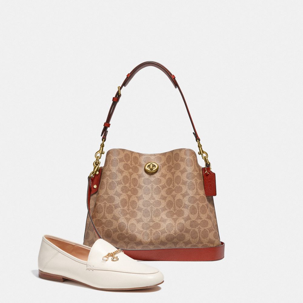 Coach Outlet Hanna Shoulder Bag in Signature Canvas - Brown