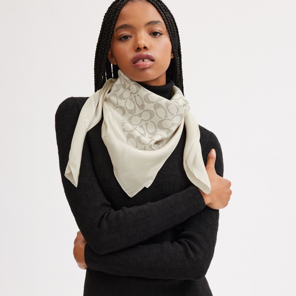 COACH®  Bandana Print Silk Square Scarf