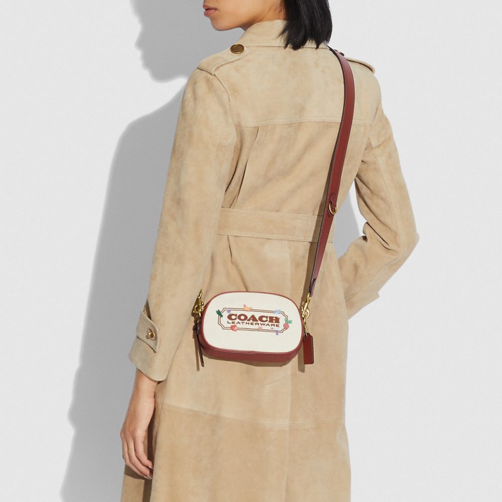 Camera Crossbody With Garden Embroidery Coach Badge
