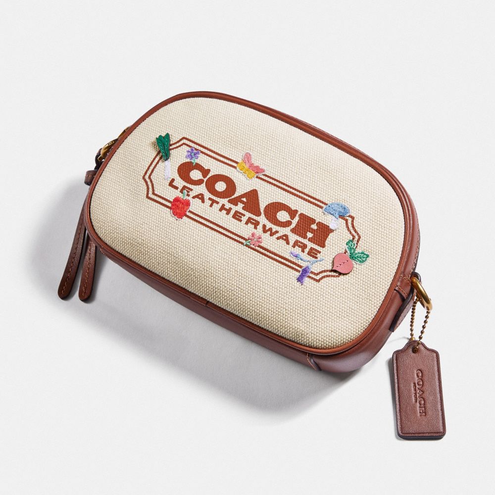 Camera Crossbody With Garden Embroidery Coach Badge