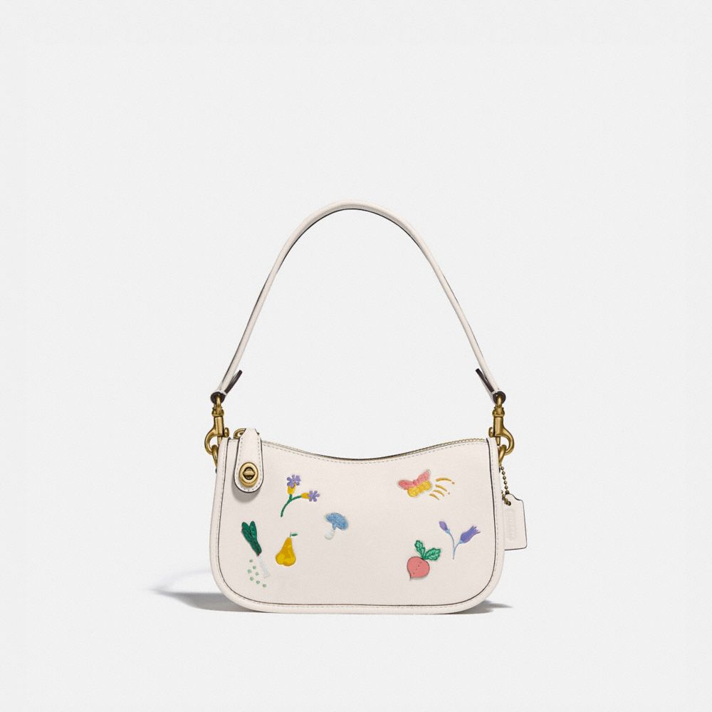 Coach embroidered bag on sale