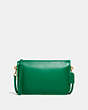 COACH®,QUINN CROSSBODY,Smooth Leather,Medium,Brass/Green,Front View