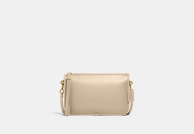 COACH®,QUINN CROSSBODY,Smooth Leather,Medium,Brass/Ivory,Front View