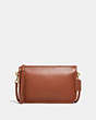 COACH®,QUINN CROSSBODY,Smooth Leather,Medium,Brass/1941 Saddle,Front View