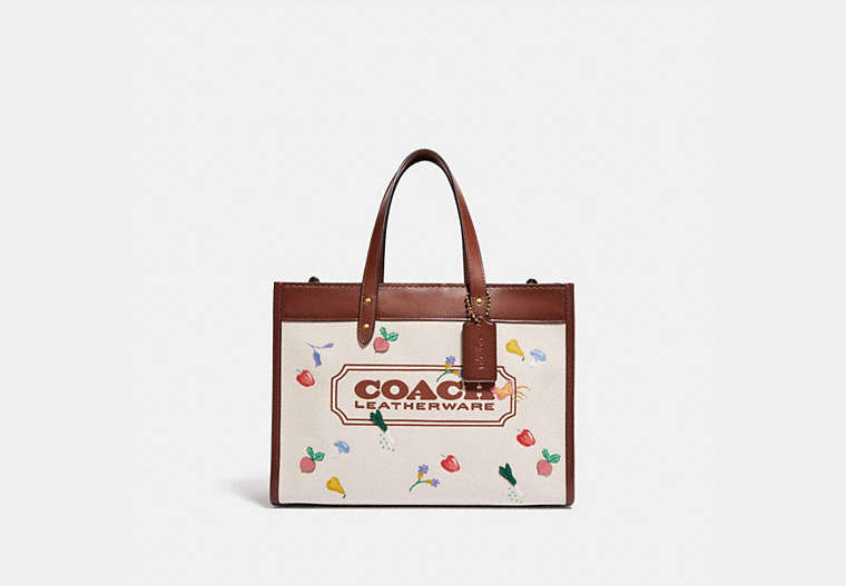 Field Tote 30 With Garden Embroidery Coach Badge