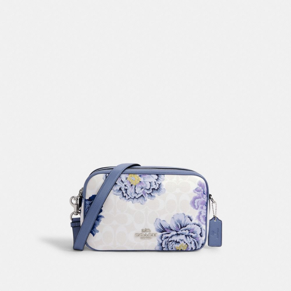 Jes crossbody in signature canvas with 2024 kaffe fassett print