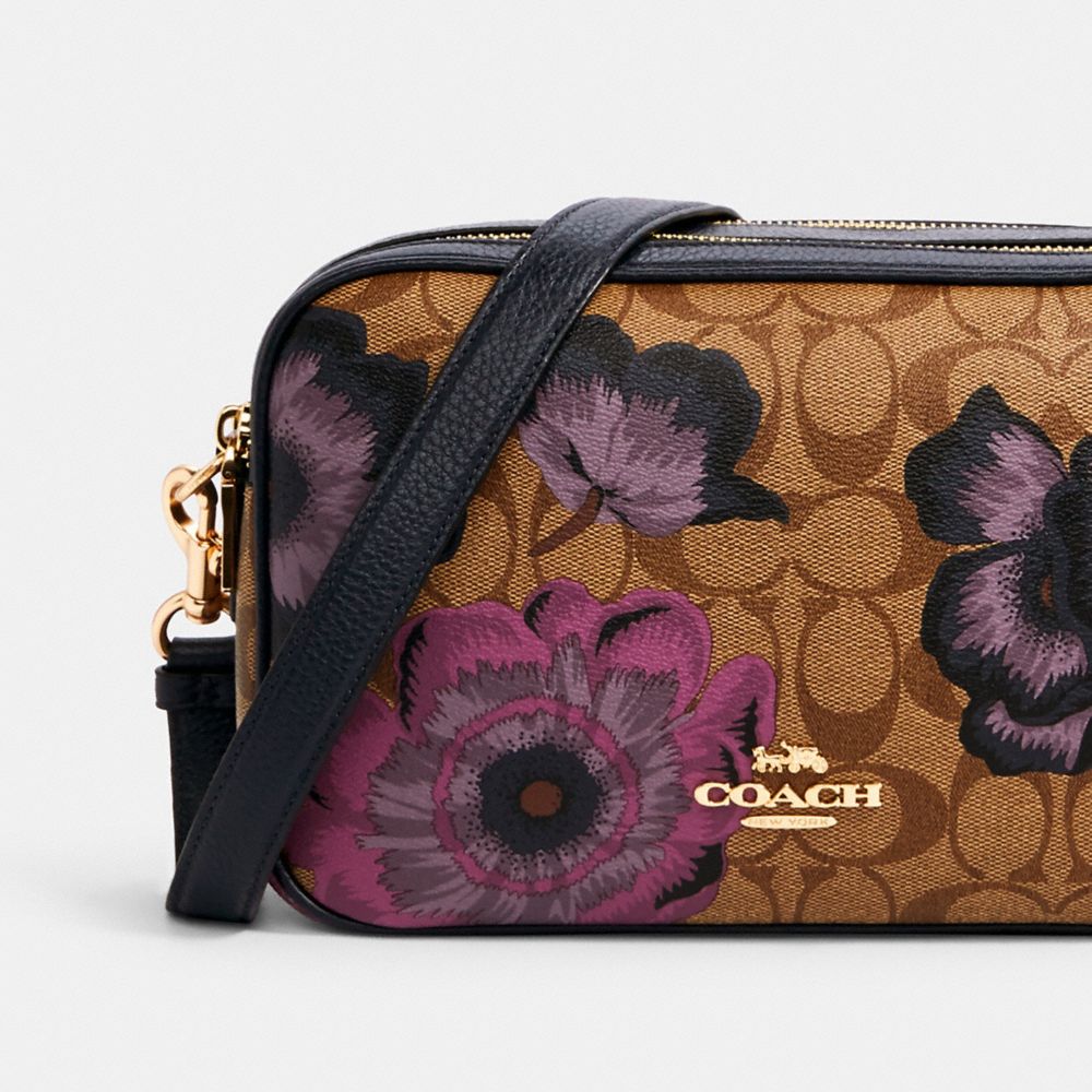 Coach Jes Crossbody in Signature Canvas With Kaffe Fassett Print