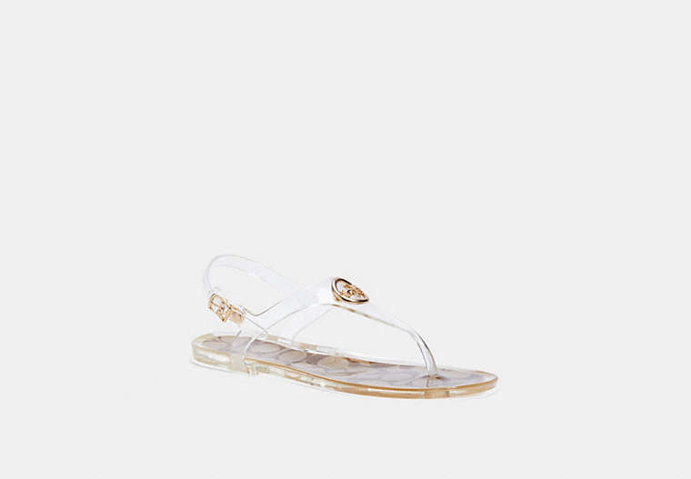 COACH®,NICOLLE SANDAL,Rubber,Clear,Front View