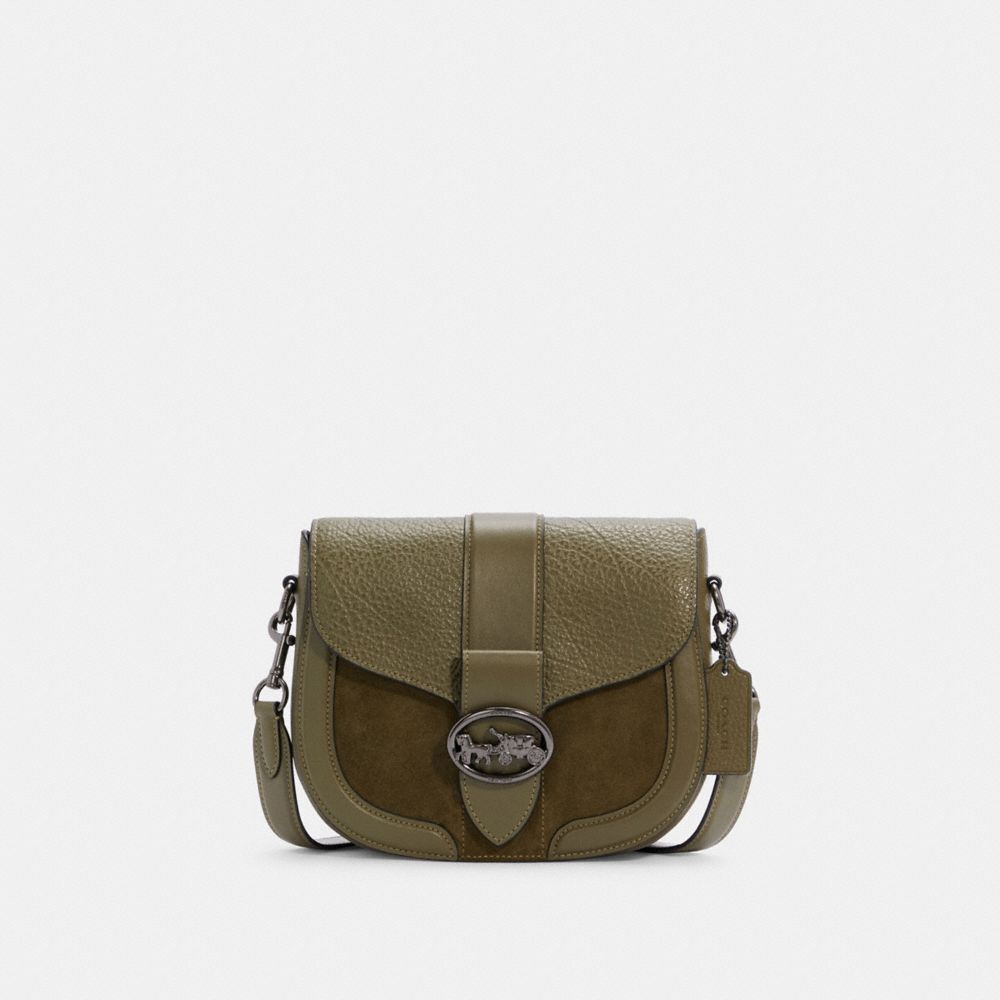COACH®,Georgie Saddle Bag,,Front View