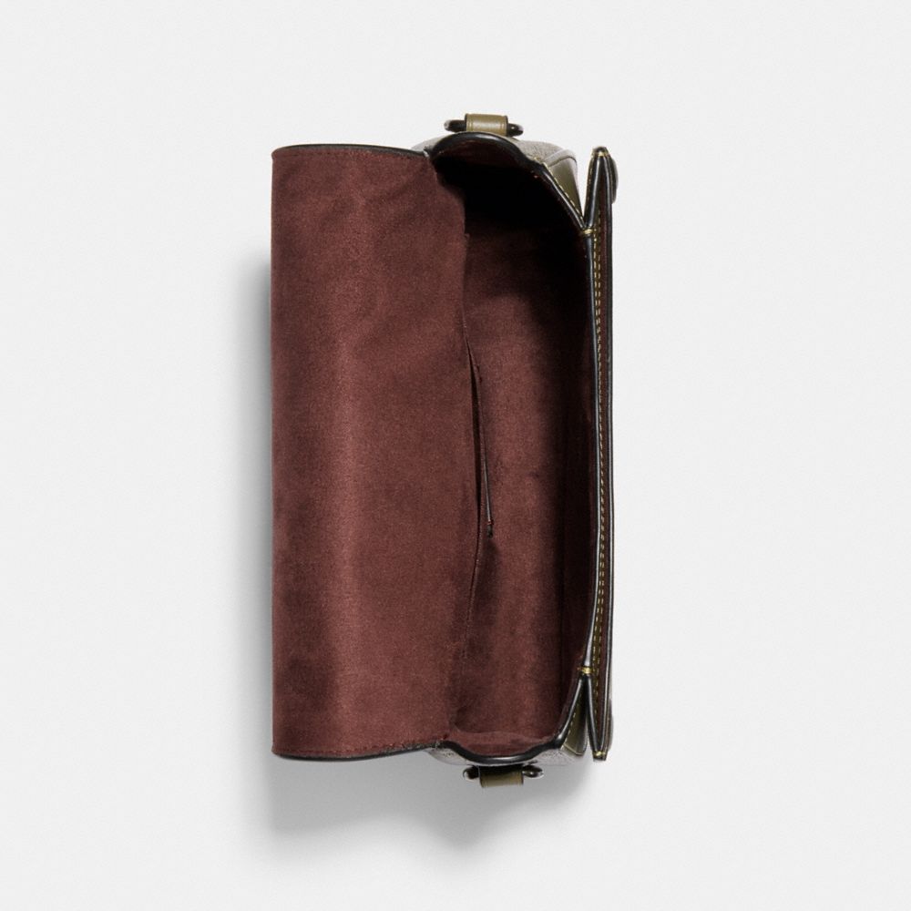 COACH®,Georgie Saddle Bag,,Inside View,Top View