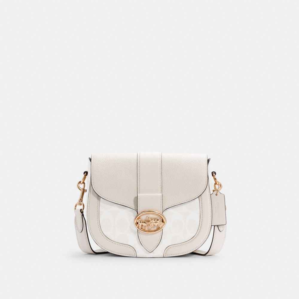 COACH® Outlet  Georgie Shoulder Bag In Blocked Signature Canvas