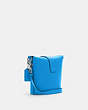 COACH®,ADDIE CROSSBODY,Leather,Small,Silver/Vivid Blue,Angle View