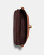 COACH®,KARLEE CROSSBODY,Pebbled Leather,Small,Gold/Redwood,Inside View,Top View