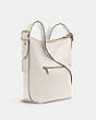 COACH®,VAL DUFFLE BAG,Pebbled Leather,Medium,Everyday,Gold/Chalk,Angle View