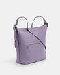 COACH®,VAL DUFFLE,Pebbled Leather,Medium,Everyday,Silver/Light Violet,Angle View