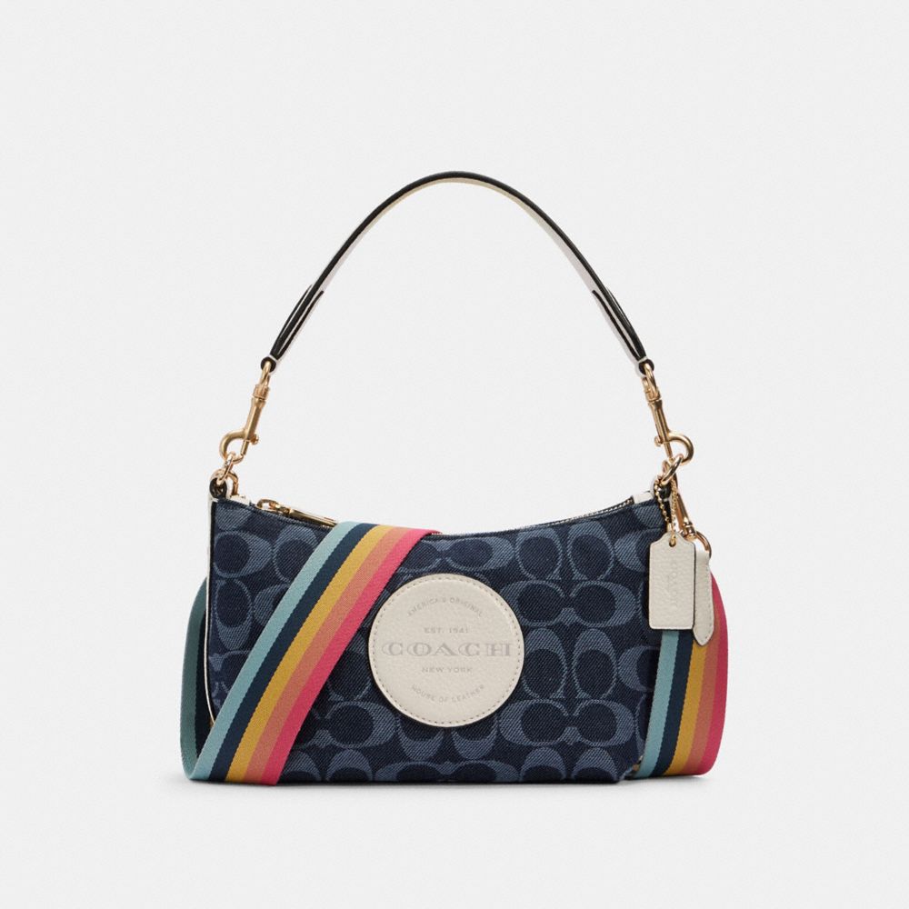 COACH Outlet Dempsey Shoulder Bag In Signature Jacquard With Patch