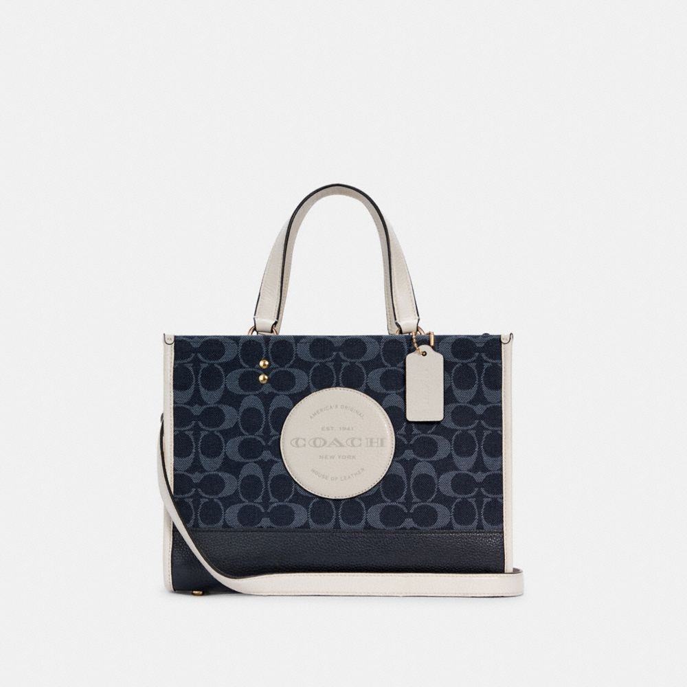 COACH®  Dempsey Carryall In Signature Jacquard With Coach Patch And Heart  Charm