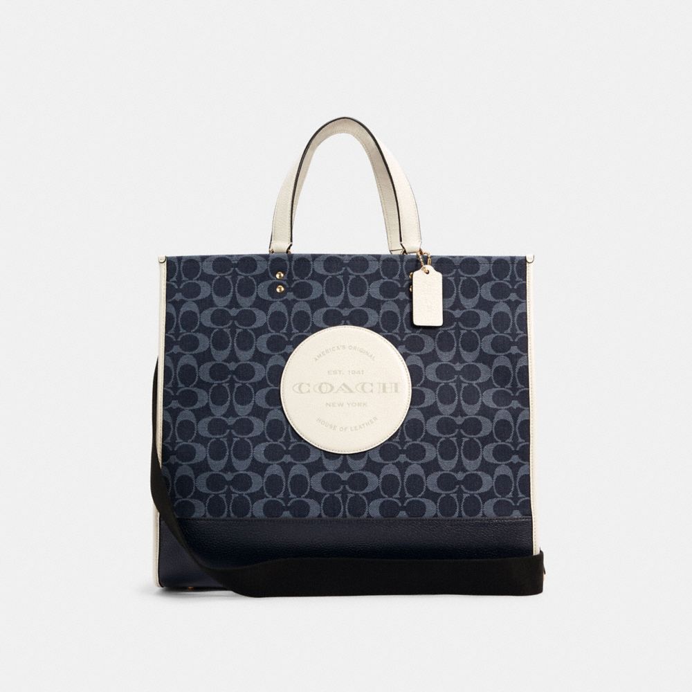 COACH Monogram-jacquard Denim Tote Bag in Blue