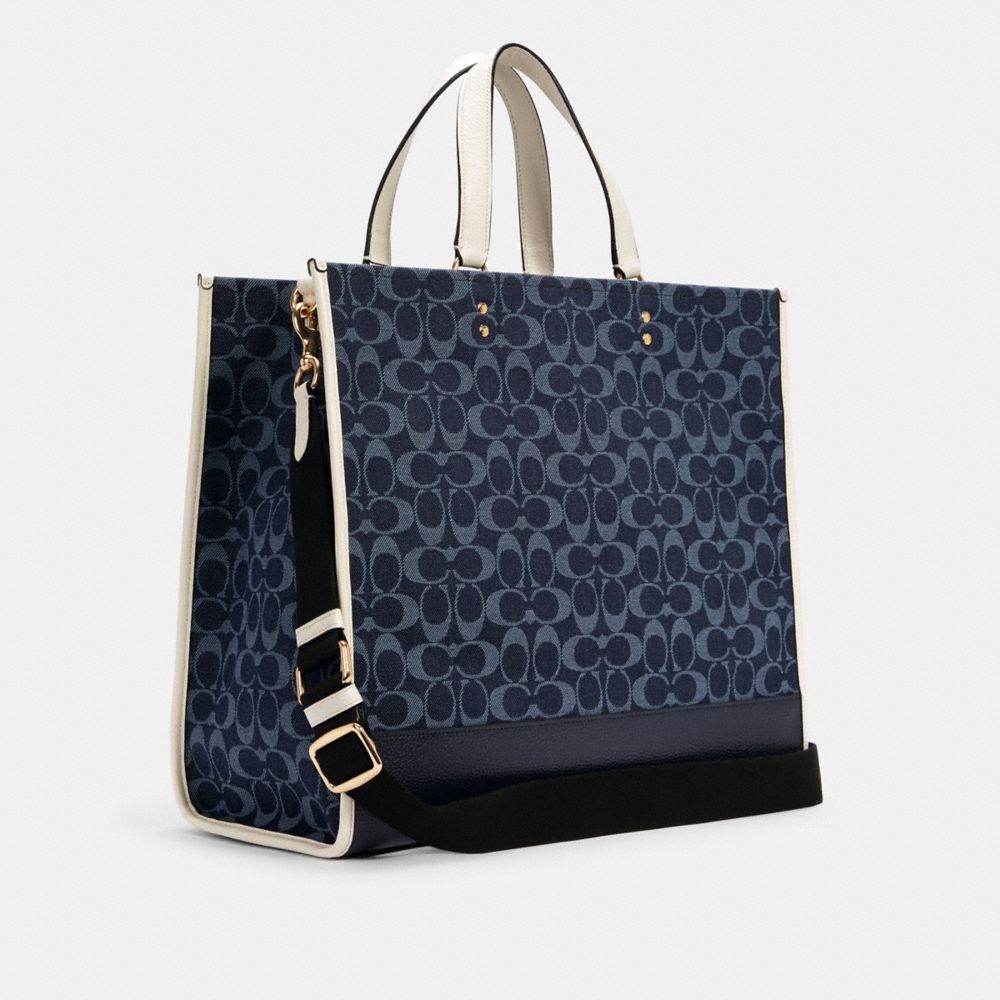 COACH® Outlet | Dempsey Tote 40 In Signature Jacquard With Patch