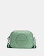 COACH®,DEMPSEY CAMERA BAG WITH PATCH,Small,Silver/Washed Green,Front View