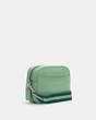 COACH®,DEMPSEY CAMERA BAG WITH PATCH,Small,Silver/Washed Green,Angle View