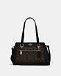 COACH®,KAILEY CARRYALL IN SIGNATURE CANVAS,pvc,Medium,Gold/Brown Black,Front View