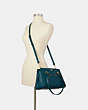 COACH®,KAILEY CARRYALL,Leather,Medium,Gold/Teal Ink,Alternate View