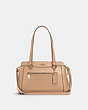 COACH®,KAILEY CARRYALL,Leather,Medium,Gold/Taupe,Front View