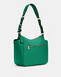 COACH®,RORI SHOULDER BAG,Pebbled Leather,Medium,Gold/Bright Jade,Angle View
