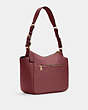 COACH®,RORI SHOULDER BAG,Pebbled Leather,Medium,Gold/Vintage Mauve,Angle View