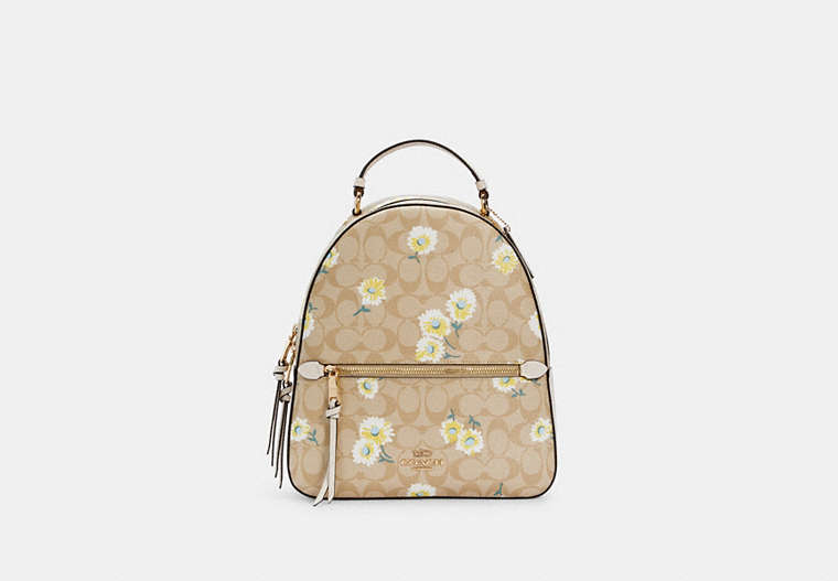Jordyn Backpack In Signature Canvas With Daisy Print