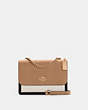 COACH®,KLARE CROSSBODY BAG IN COLORBLOCK,Leather,Medium,Gold/Chalk Multi,Front View