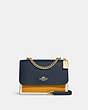 COACH®,KLARE CROSSBODY BAG IN COLORBLOCK,Leather,Medium,Im/Mustard Yellow Multi,Front View