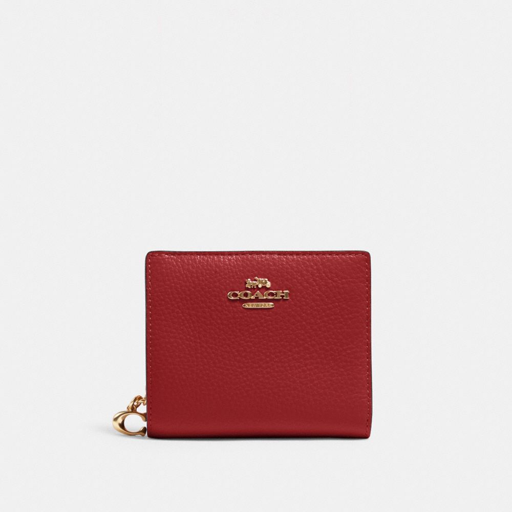Coach Medium corner zip wallet red 