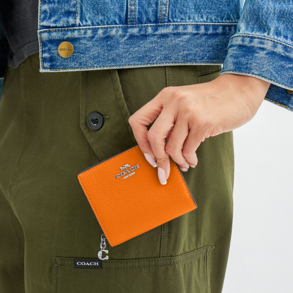 COACH®,Snap Wallet,Leather,Bi Fold,Gold Metal,Casual,,Detail View