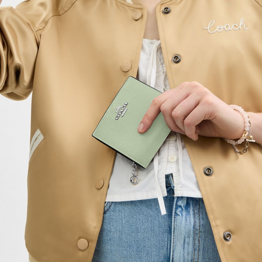 COACH®,Snap Wallet,Leather,Bi Fold,Gold Metal,Casual,,Detail View
