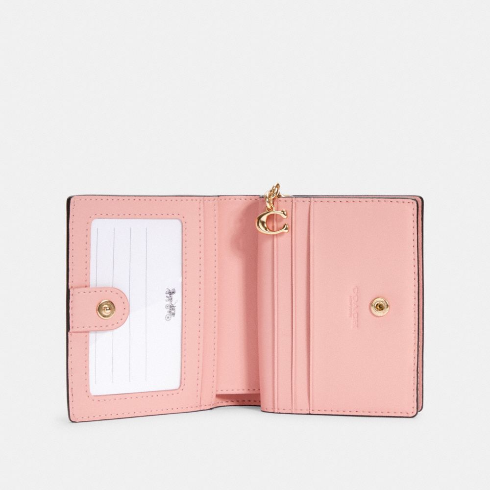 COACH® Outlet | Snap Wallet In Signature Canvas With Heart