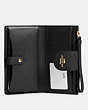 COACH®,PHONE WALLET,Leather,Gold/Black,Inside View,Top View