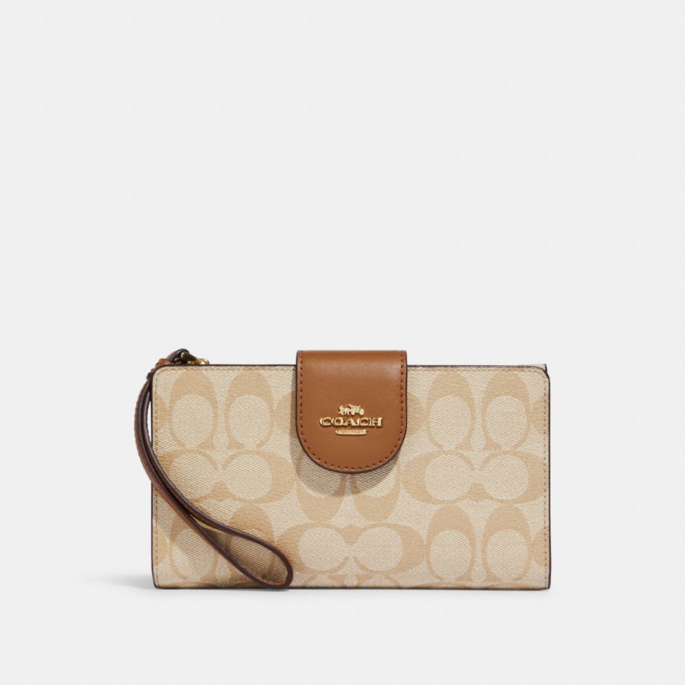 Tan coach wallet sale