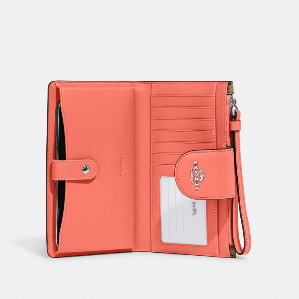 Coach 2022-23FW Tech wallet in colorblock signature canvas (C2874)