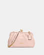COACH®,NORA KISSLOCK CROSSBODY,Leather,Gold/Pale Pink,Front View