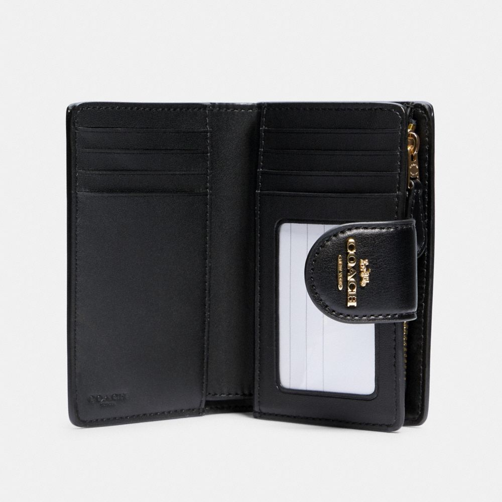 Portefeuille de taille moyenne à zip en coin à imprimé Lèvres