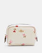 Mini Boxy Cosmetic Case With Heart Floral Print