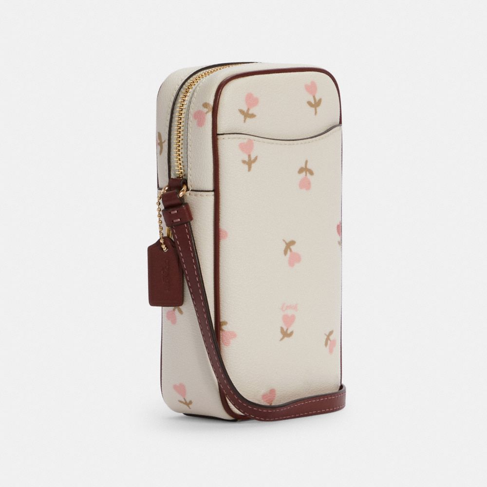 North/South Zip Crossbody With Heart Floral Print