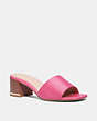 COACH®,MAGGI SANDAL,Leather,Hot Pink,Front View