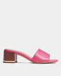COACH®,MAGGI SANDAL,Leather,Hot Pink,Angle View