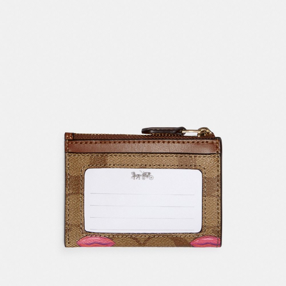 折りたたみ財布 COACH Mini Id Skinny Case With Lips Print CZ954 Coach Mini Id Skinny Case With Lips Print | Brixton Baker