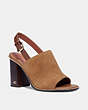 COACH®,MAXINNE SANDAL,Raw Umber,Front View