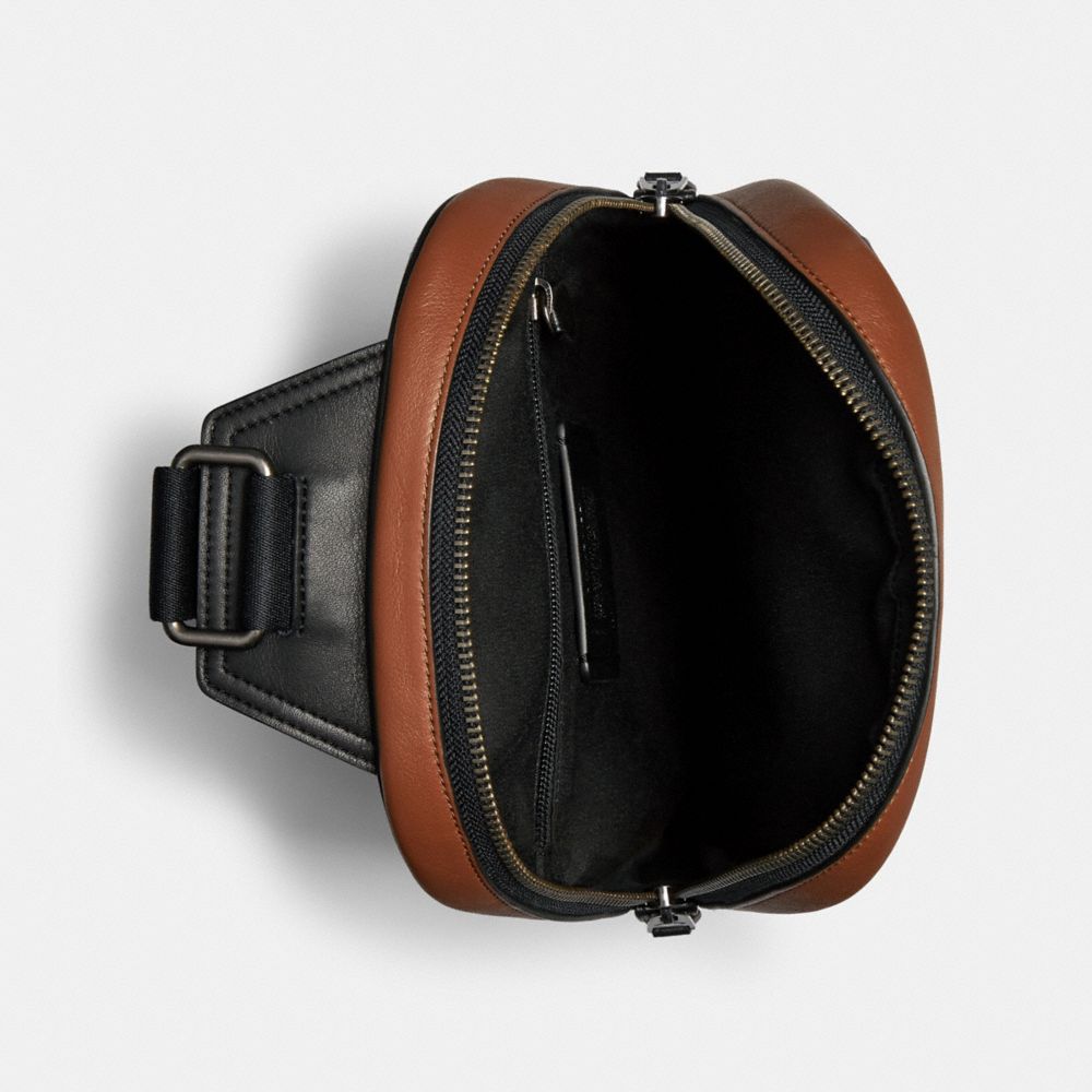 COACH®,GRAHAM PACK,PITONE LUCIDO,Bronze Industriel/Selle,Inside View,Top View